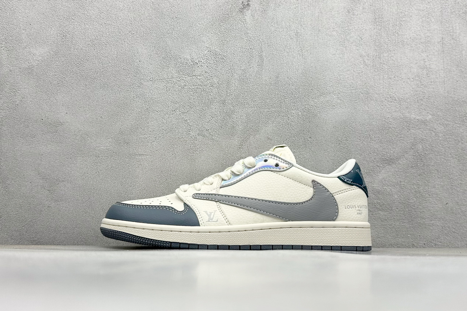 280 XC版Travis Scott x Fragment Design x Air Jordan 1 Low OG SP AJ1 乔1 LV联名 拉丝灰勾 低帮文化休闲板鞋 XS7089-615