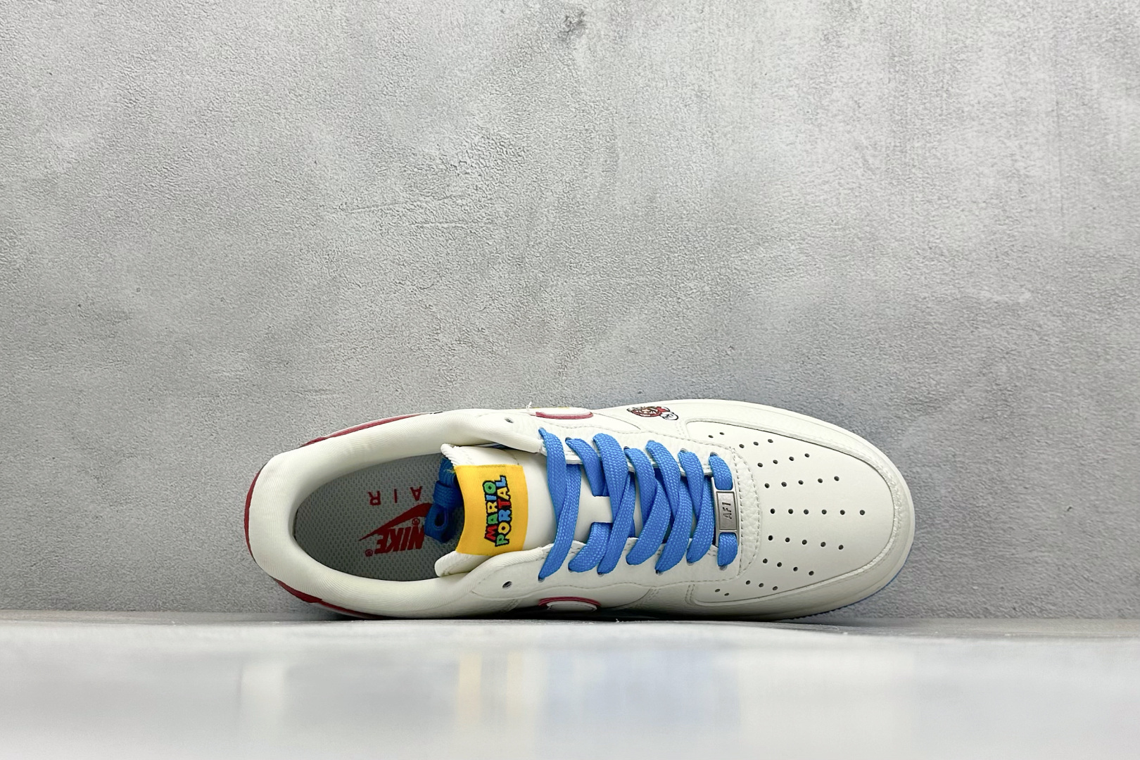 SC版Nike Air Force 1'07 Low 马里奥联名 白蓝彩 空军一号低帮休闲板鞋  SC0601-567