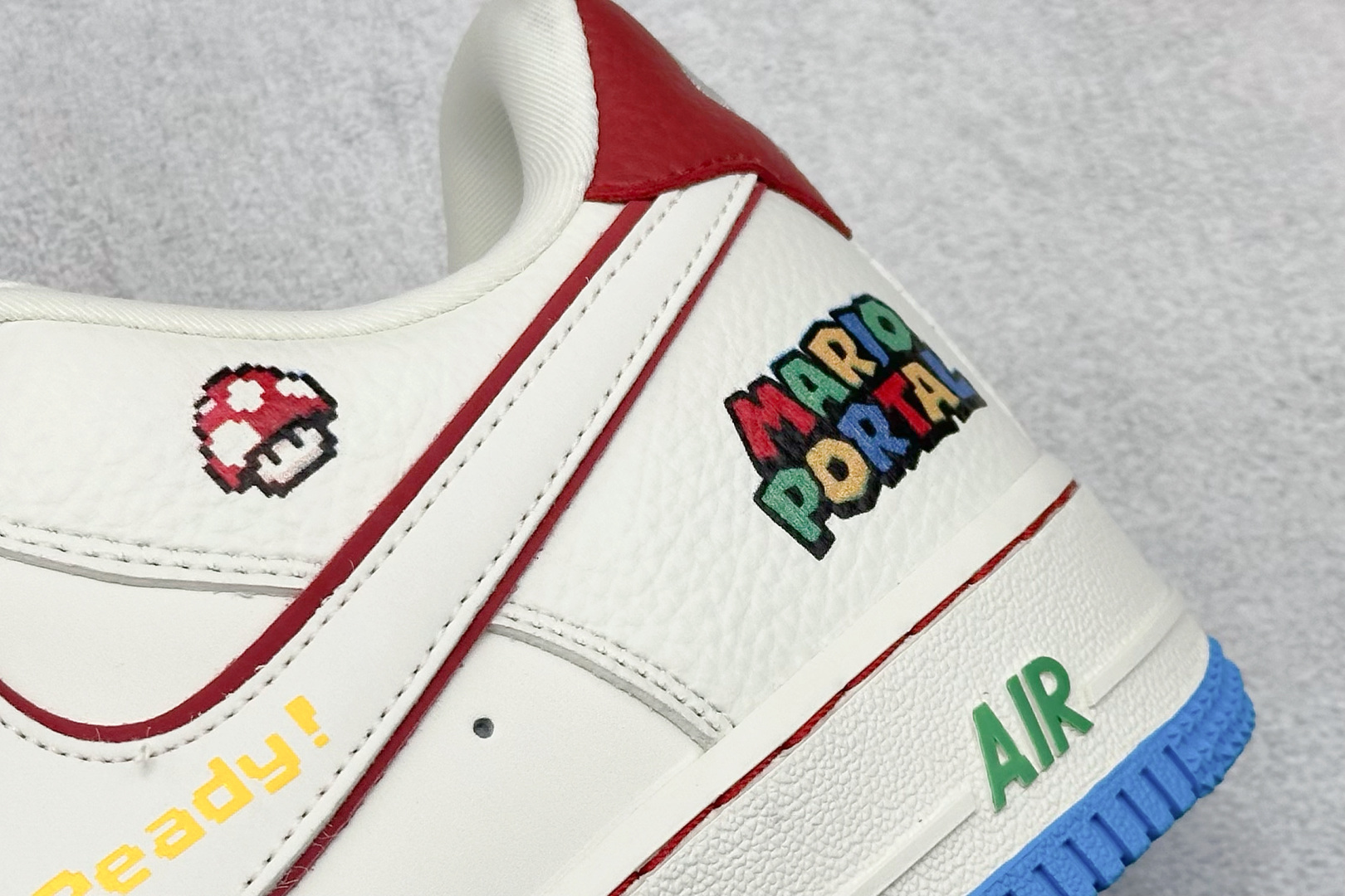 SC版Nike Air Force 1'07 Low 马里奥联名 白蓝彩 空军一号低帮休闲板鞋  SC0601-567