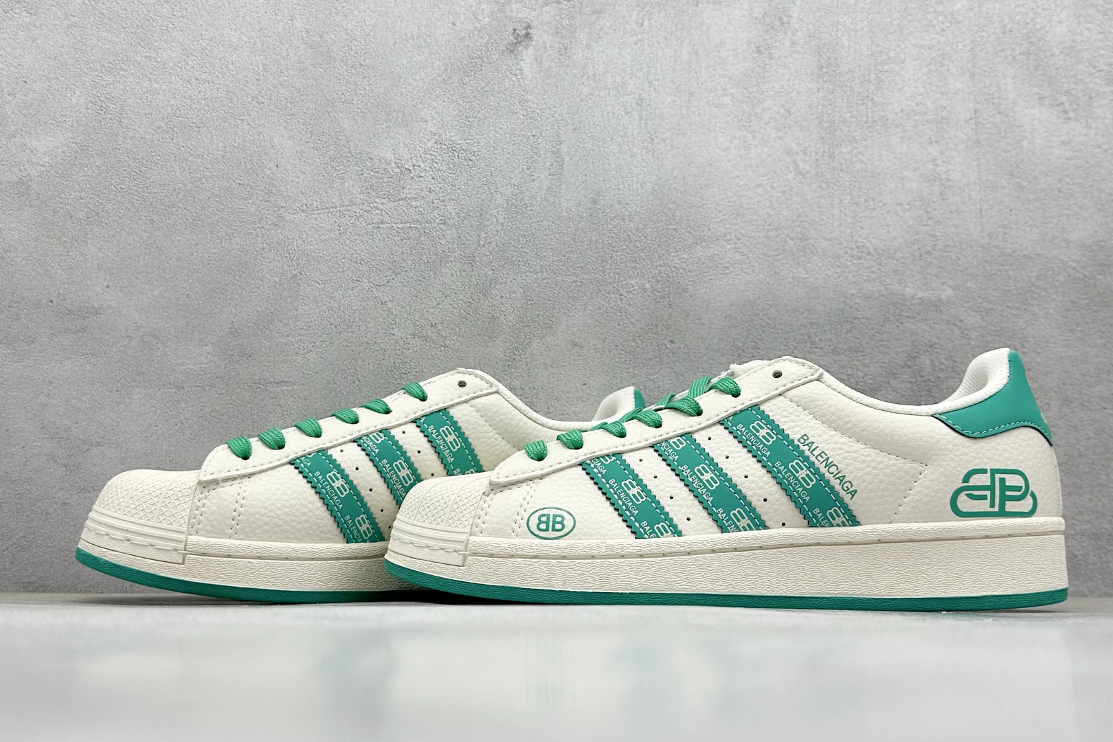 AD Originals Superstar x Balenciaga 白绿  AD8016