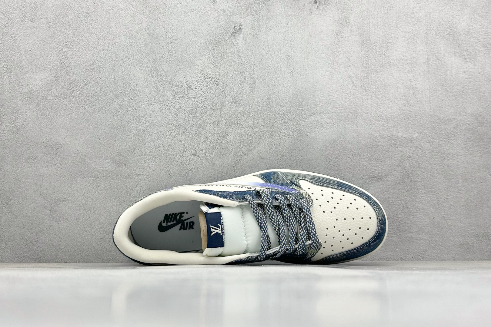 SC版Travis Scott x Fragment Design x Air Jordan 1 Low OG SP AJ1 乔1 LV联名 沁蓝牛仔 低帮文化休闲板鞋 XQ1979-002