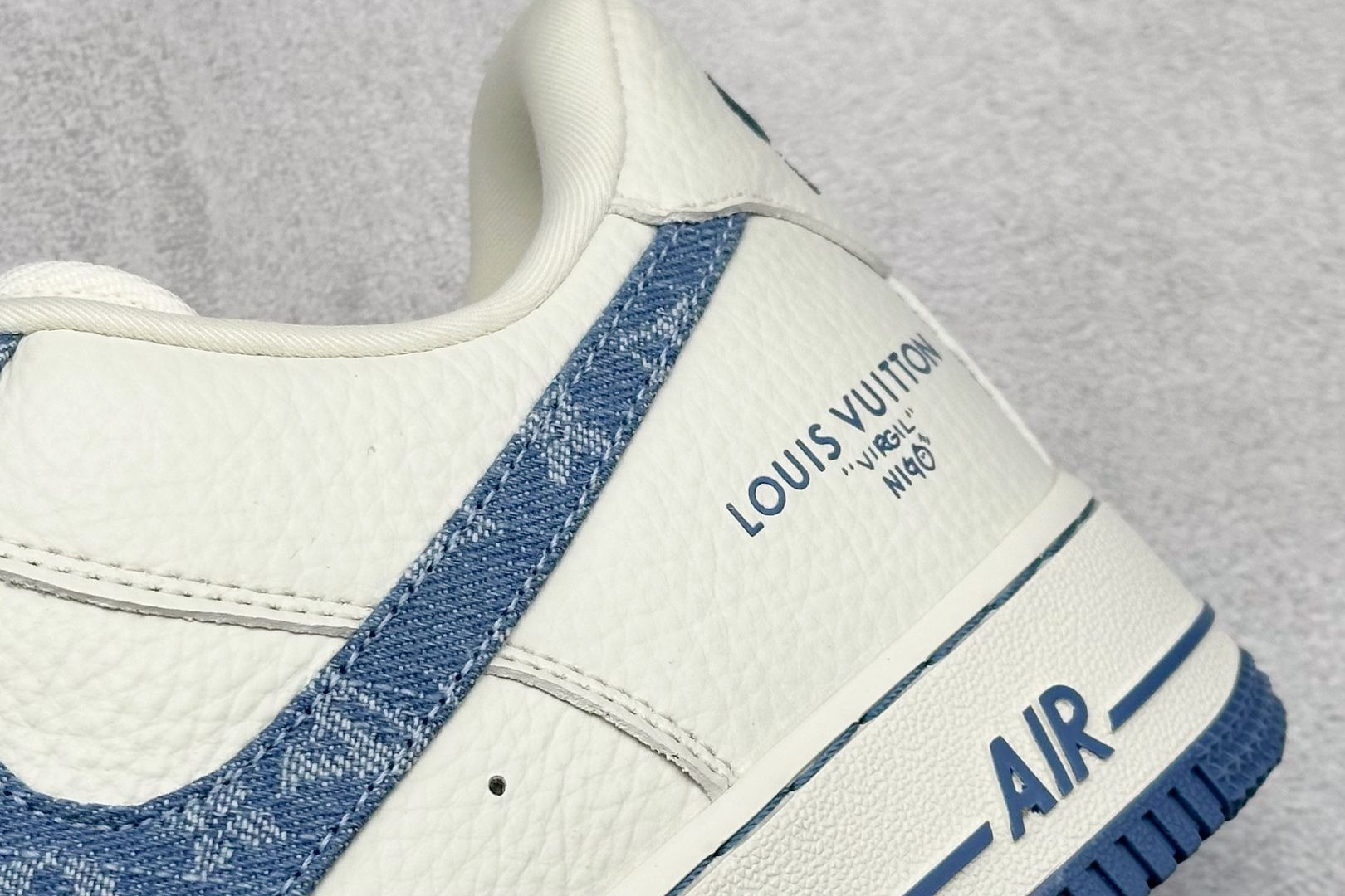 SC版Nike Air Force 1'07 Low LV联名 淡蓝牛仔 空军一号低帮休闲板鞋  SC0601-555