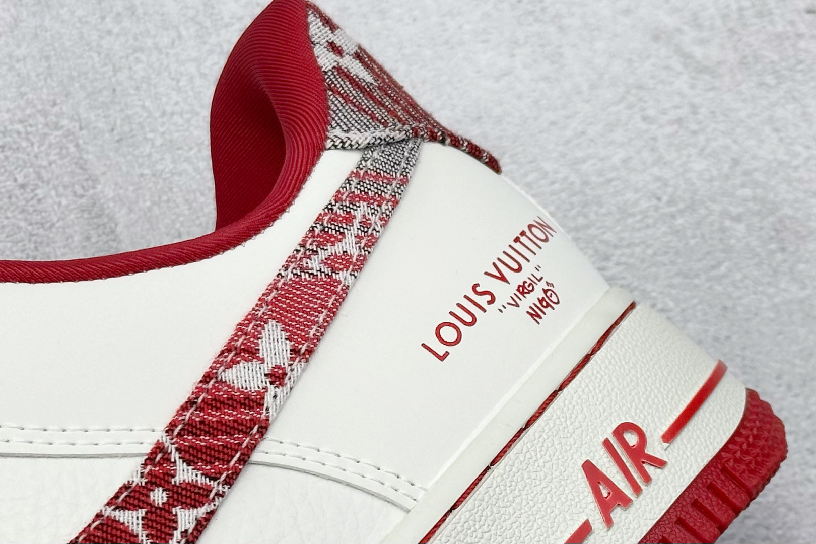 SC版Nike Air Force 1'07 Low LV联名 灰红牛仔 空军一号低帮休闲板鞋 SC9207-541