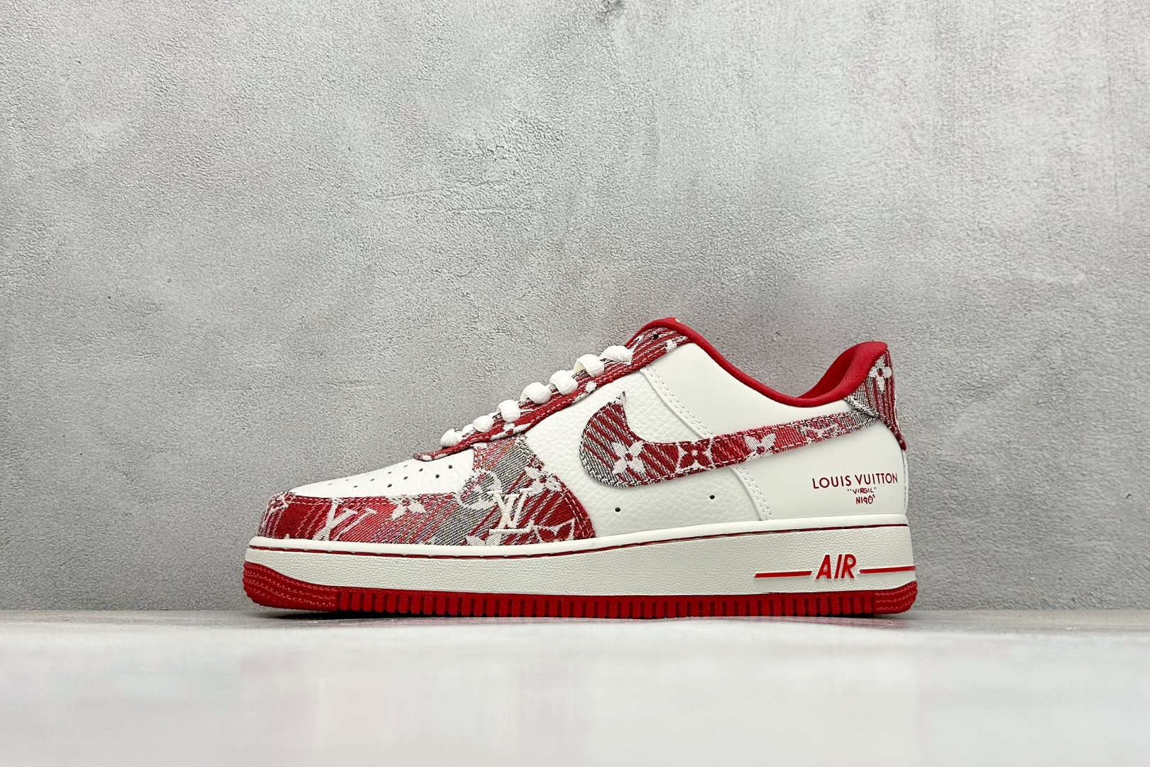 SC版Nike Air Force 1’07 Low LV联名 灰红牛仔 空军一号低帮休闲板鞋 SC9207-541