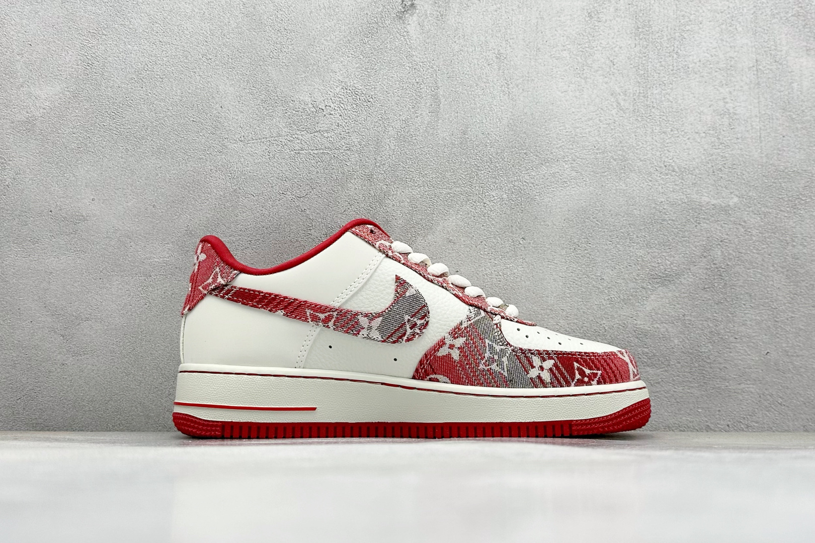 SC版Nike Air Force 1'07 Low LV联名 灰红牛仔 空军一号低帮休闲板鞋 SC9207-541