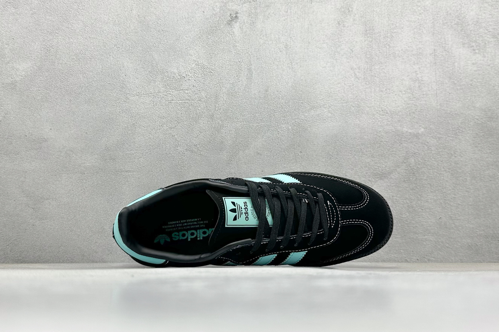 adidoriginals Samba x Stussy 黑蓝 桑巴舞系列复古经典轻便板鞋 DX0002