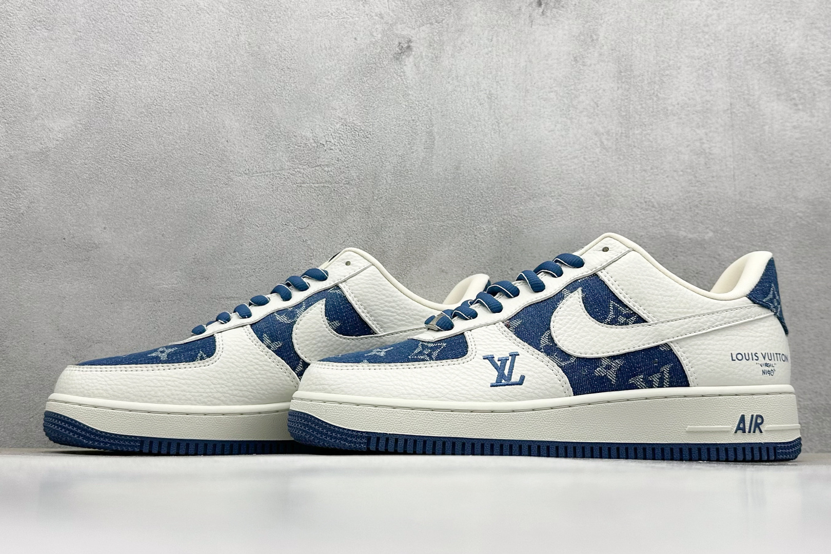 SC版Nike Air Force 1'07 Low LV联名 白蓝牛仔 空军一号低帮休闲板鞋 SC9207-536