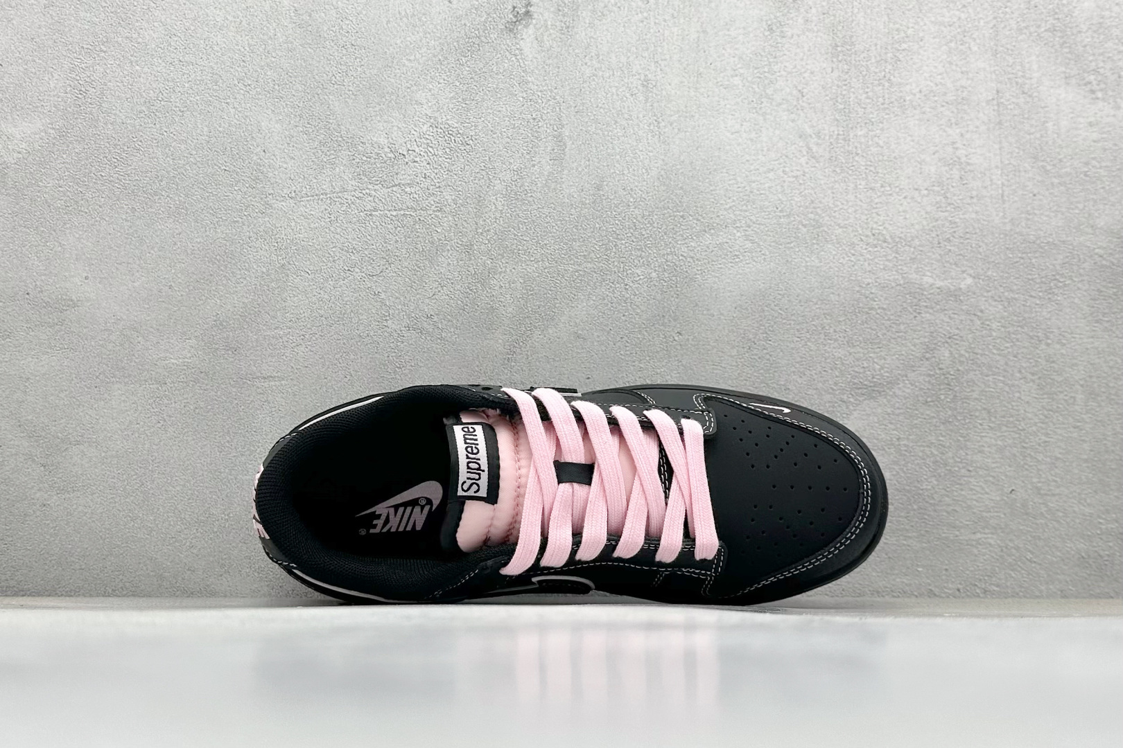 Nike SB Dunk Low Supreme联名 全黑米线 高端定制 低帮休闲板鞋 QW5836-014