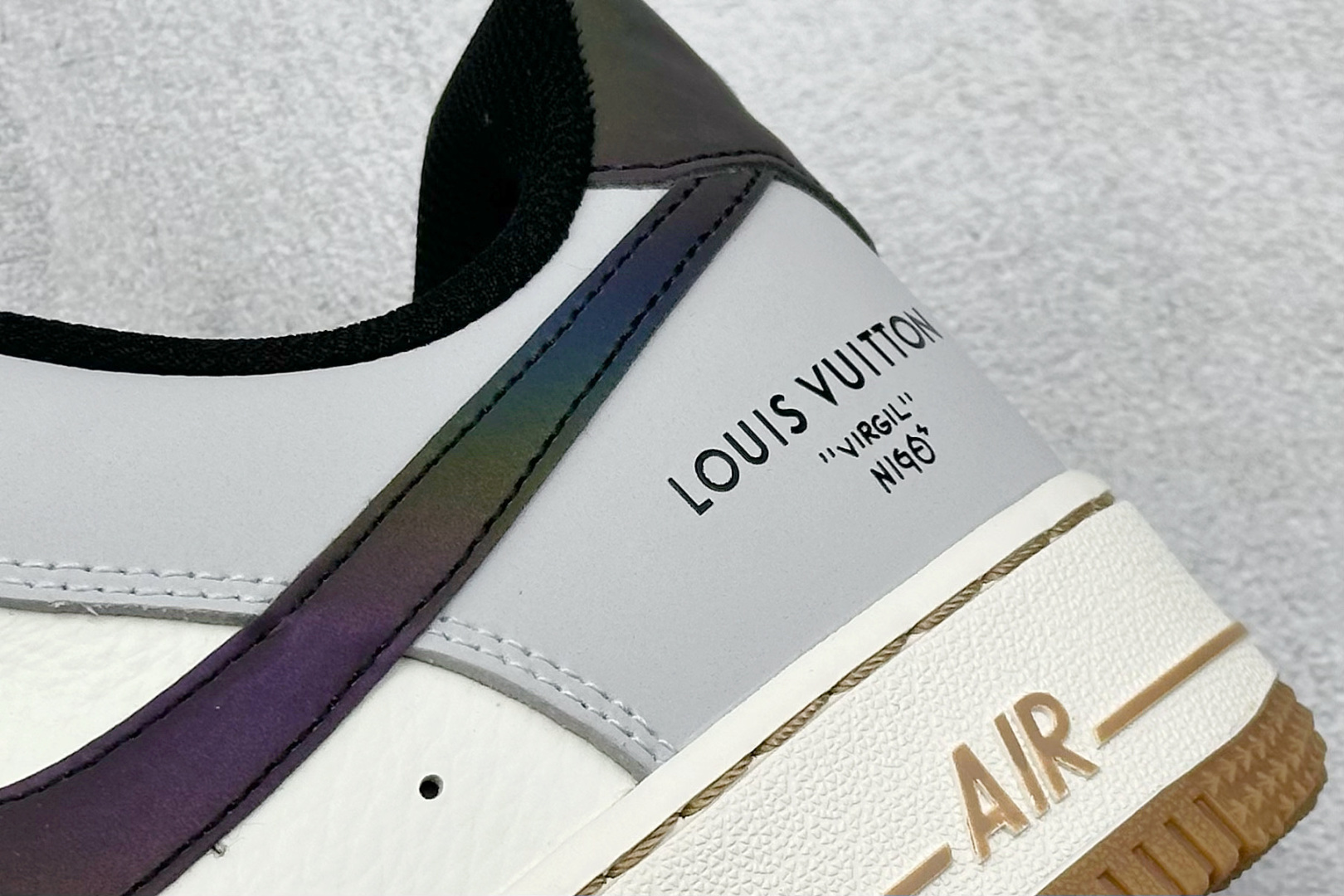 SC版Nike Air Force 1'07 Low LV联名 灰白镭射渐变 空军一号低帮休闲板鞋 LW9279-020