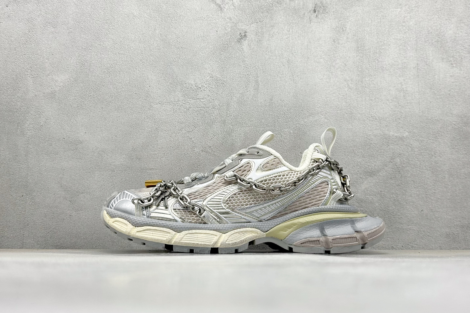 OK版Balenciaga 十代巴黎世家 3XL 灰银 童心锁 825622 W3XPL 9182