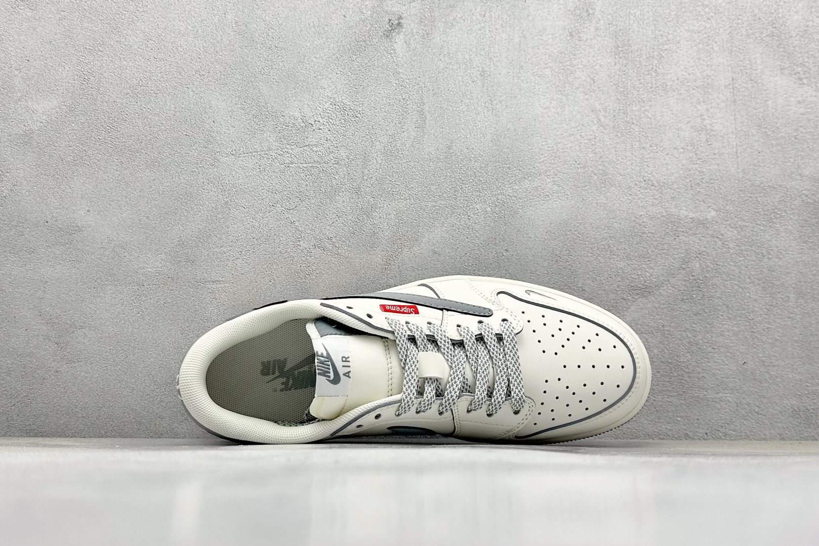 180 Travis Scott x Fragment Design x Air Jordan 1 Low SP AJ1 北面联名-钢铁灰 低帮文化休闲板鞋  XZ5158-002
