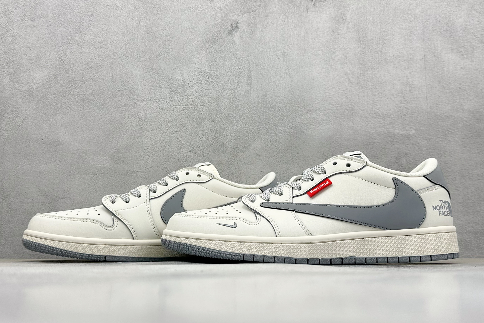 180 Travis Scott x Fragment Design x Air Jordan 1 Low SP AJ1 北面联名-钢铁灰 低帮文化休闲板鞋  XZ5158-002
