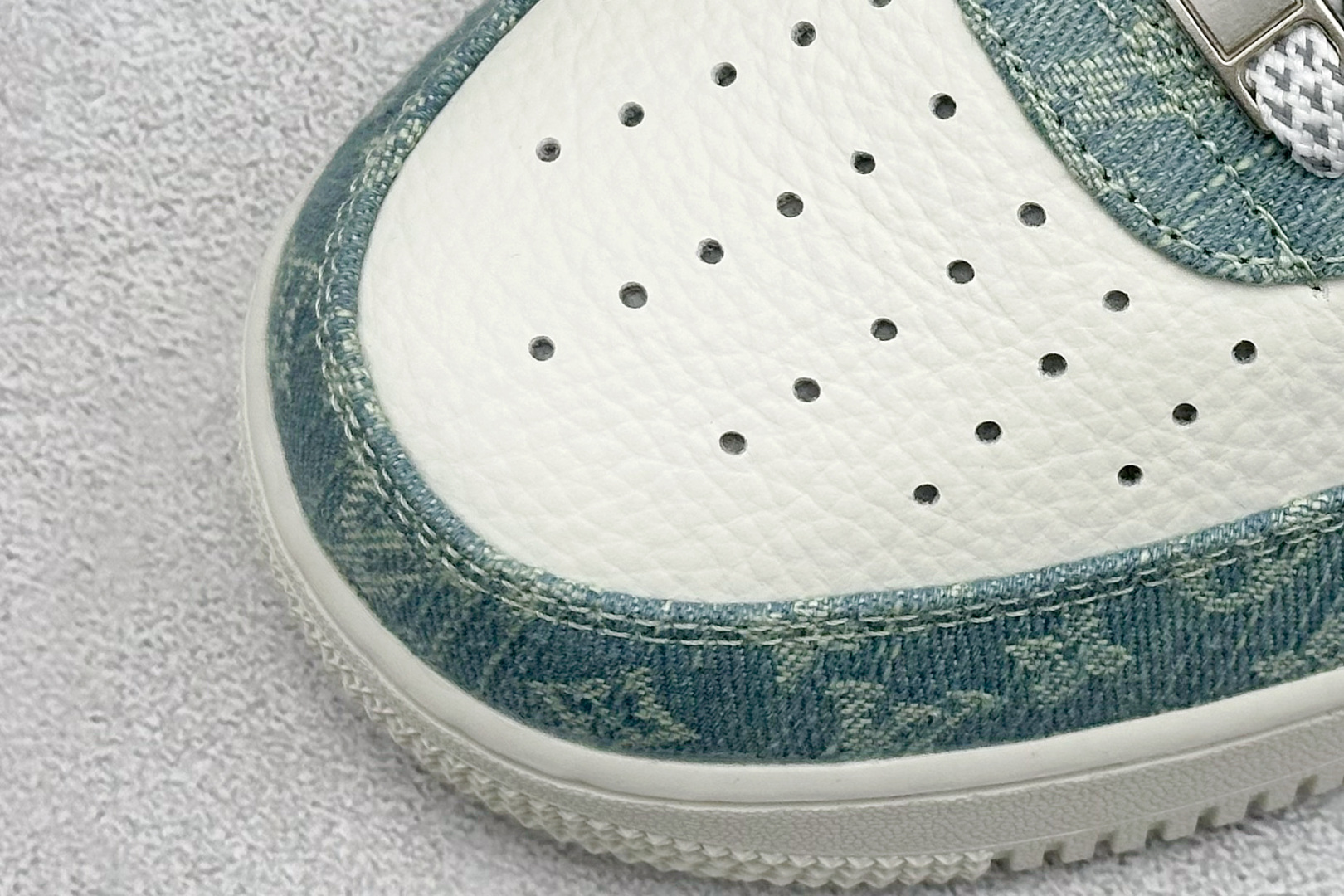 SC版Nike Air Force 1'07 Low LV联名 青色牛仔 空军一号定制休闲板鞋 SC0601-554