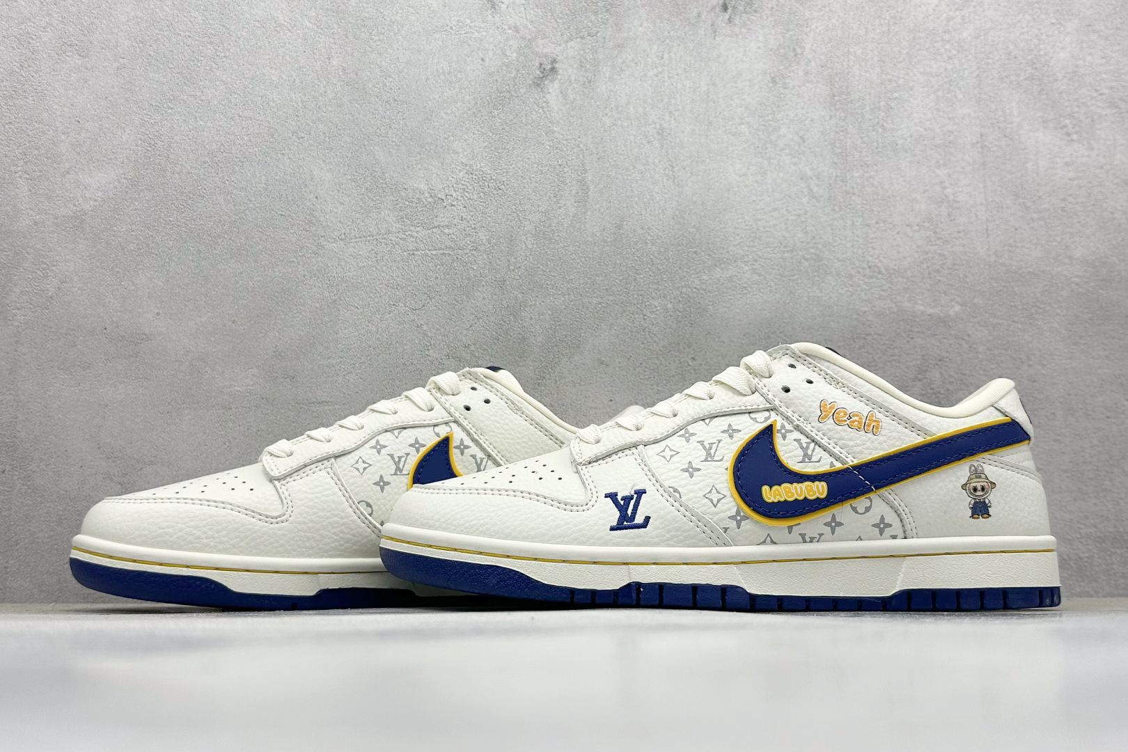 SC版Nike SB Dunk Low 三方联名 白蓝金 高端定制 低帮休闲板鞋 SC0601-457
