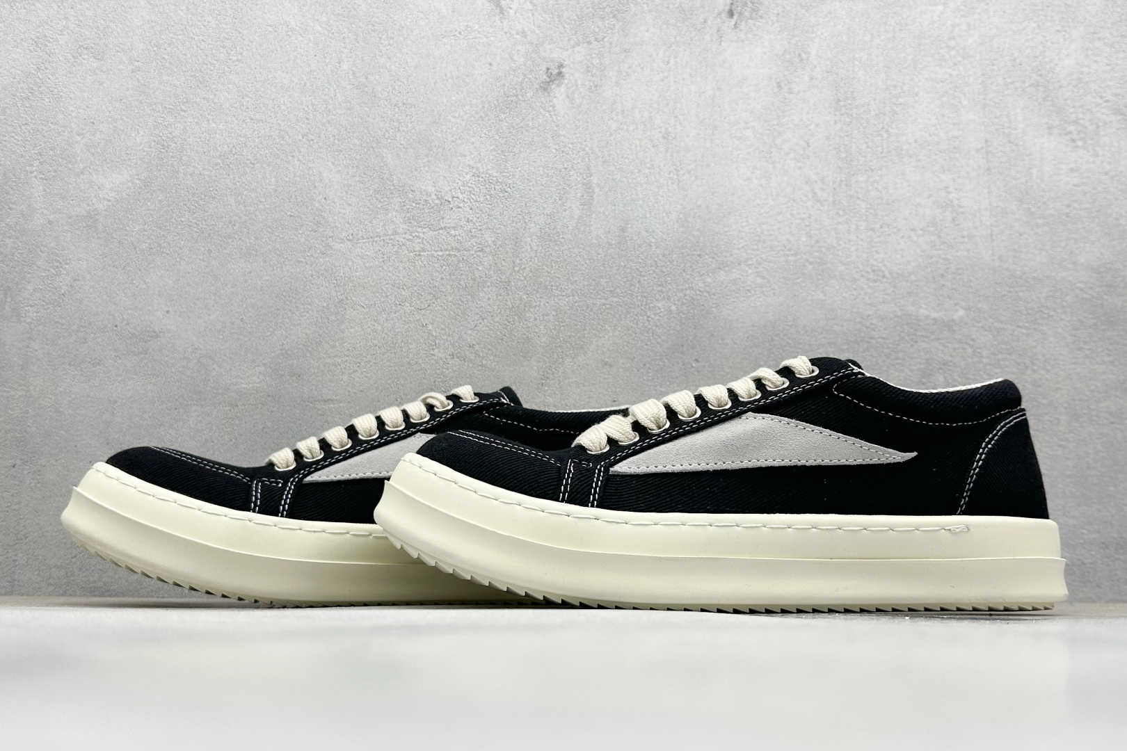 OK版Rick Owens Drkshdw 瑞克·欧文斯低帮牛仔布时尚运动板鞋