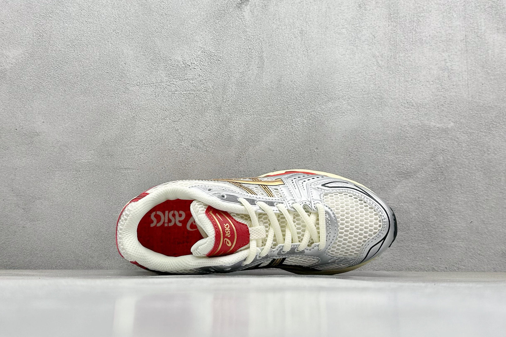 Asics Gel-Kayano 14 织物合成革 马拉松 潮流 复古 減震防滑耐磨 低帮 跑步鞋 白银红 1203A692-100