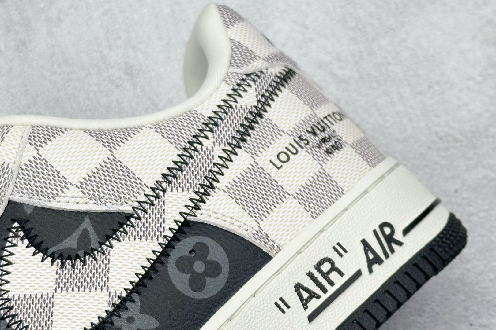 SC版Nike Air Force 1 Low 07 x Louis Vuitt格纹雾灰 SC0601-562