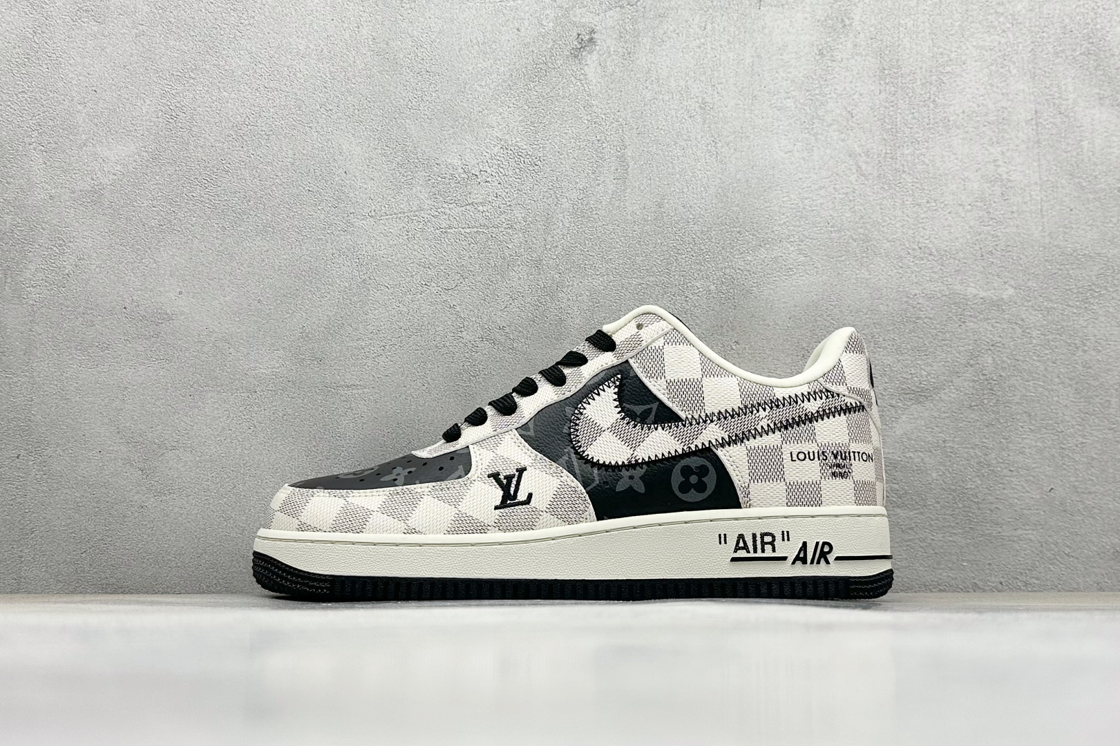 SC版Nike Air Force 1 Low 07 x Louis Vuitt格纹雾灰 SC0601-562
