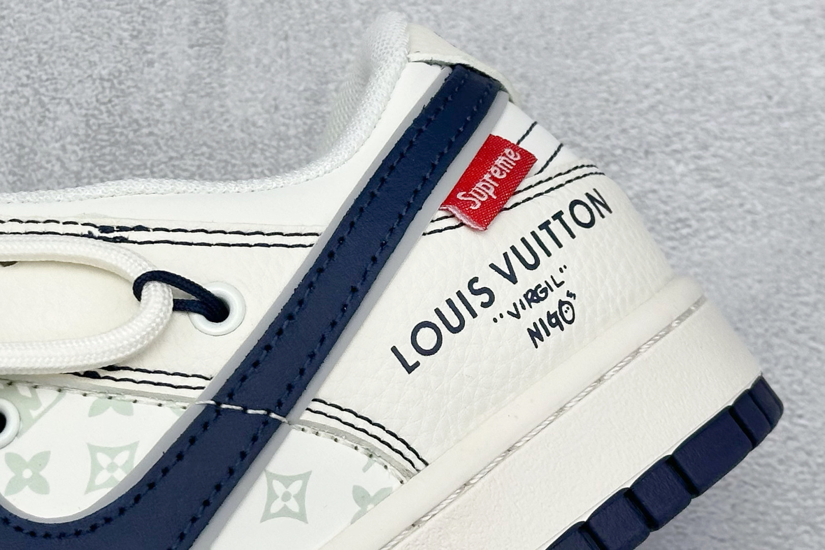 XC版Nike SB Dunk Low LV联名 海军蓝抽绳 低帮休闲板鞋 YX5066-370