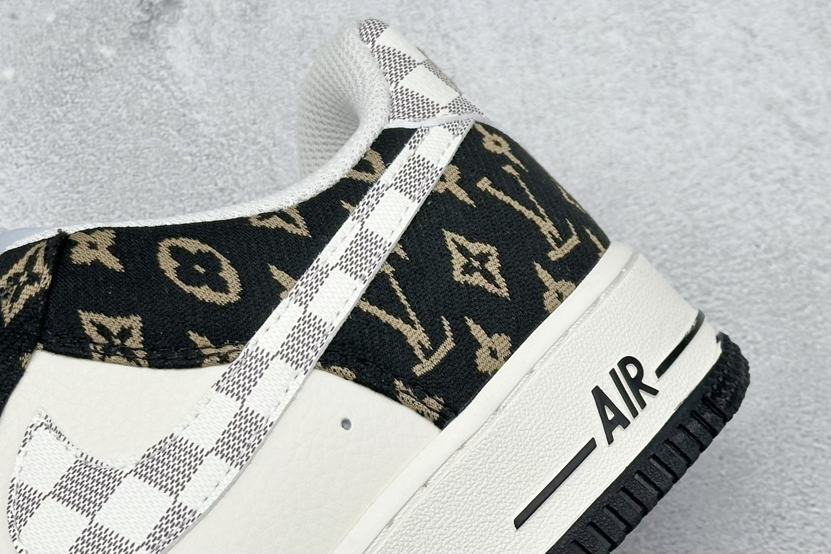 SC版Nike Air Force 1'07 Low LV联名 黑金织布 空军一号低帮休闲板鞋 BZ6880-104