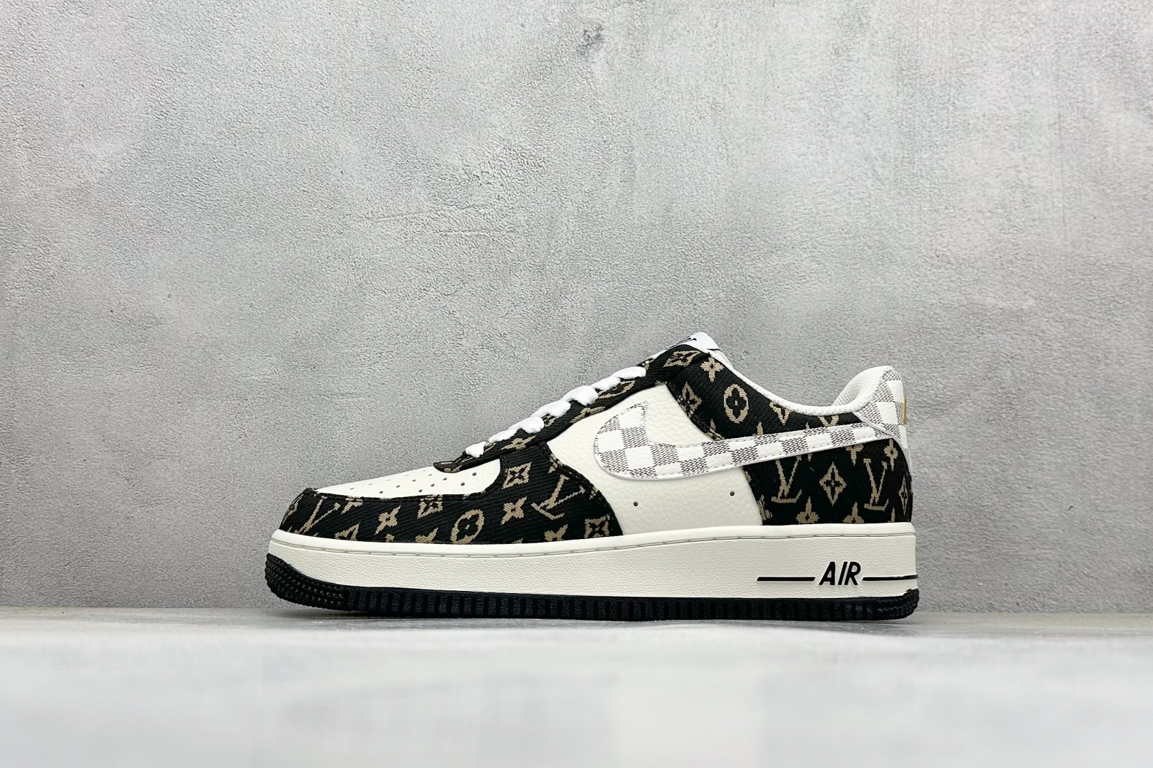 SC版Nike Air Force 1’07 Low LV联名 黑金织布 空军一号低帮休闲板鞋 BZ6880-104