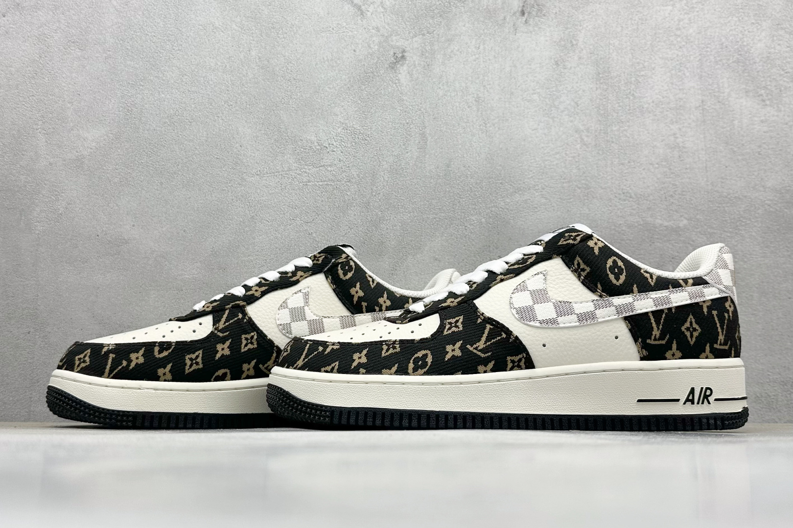 SC版Nike Air Force 1'07 Low LV联名 黑金织布 空军一号低帮休闲板鞋 BZ6880-104