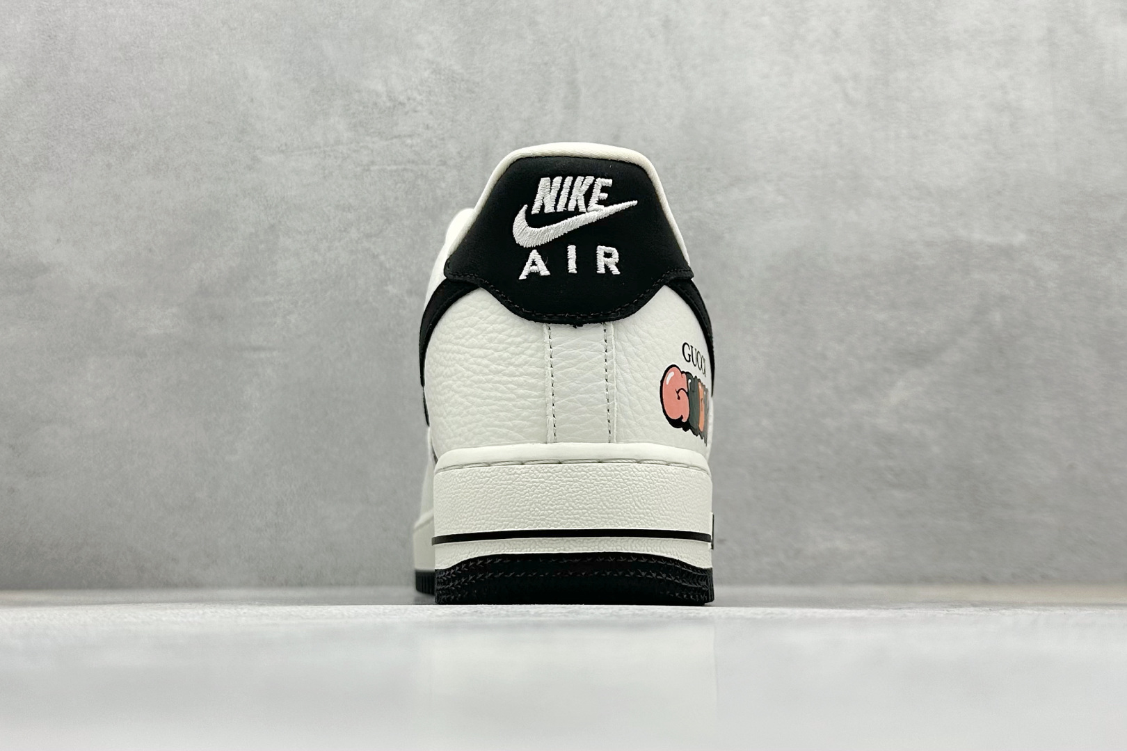SC版Nike Air Force 1'07 Low 古驰联名 白黑织布 空军一号低帮休闲板鞋 SC0601-571