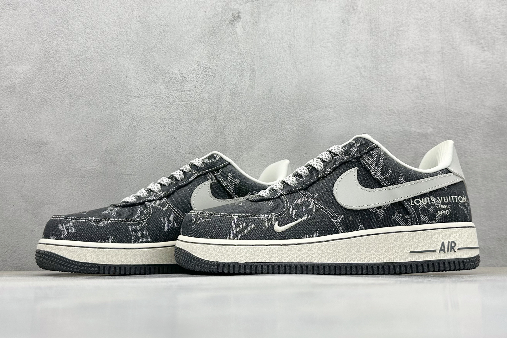260 SC版Nike Air Force 1'07 Low LV联名 黑牛仔 空军一号低帮休闲板鞋  ZD1988-003