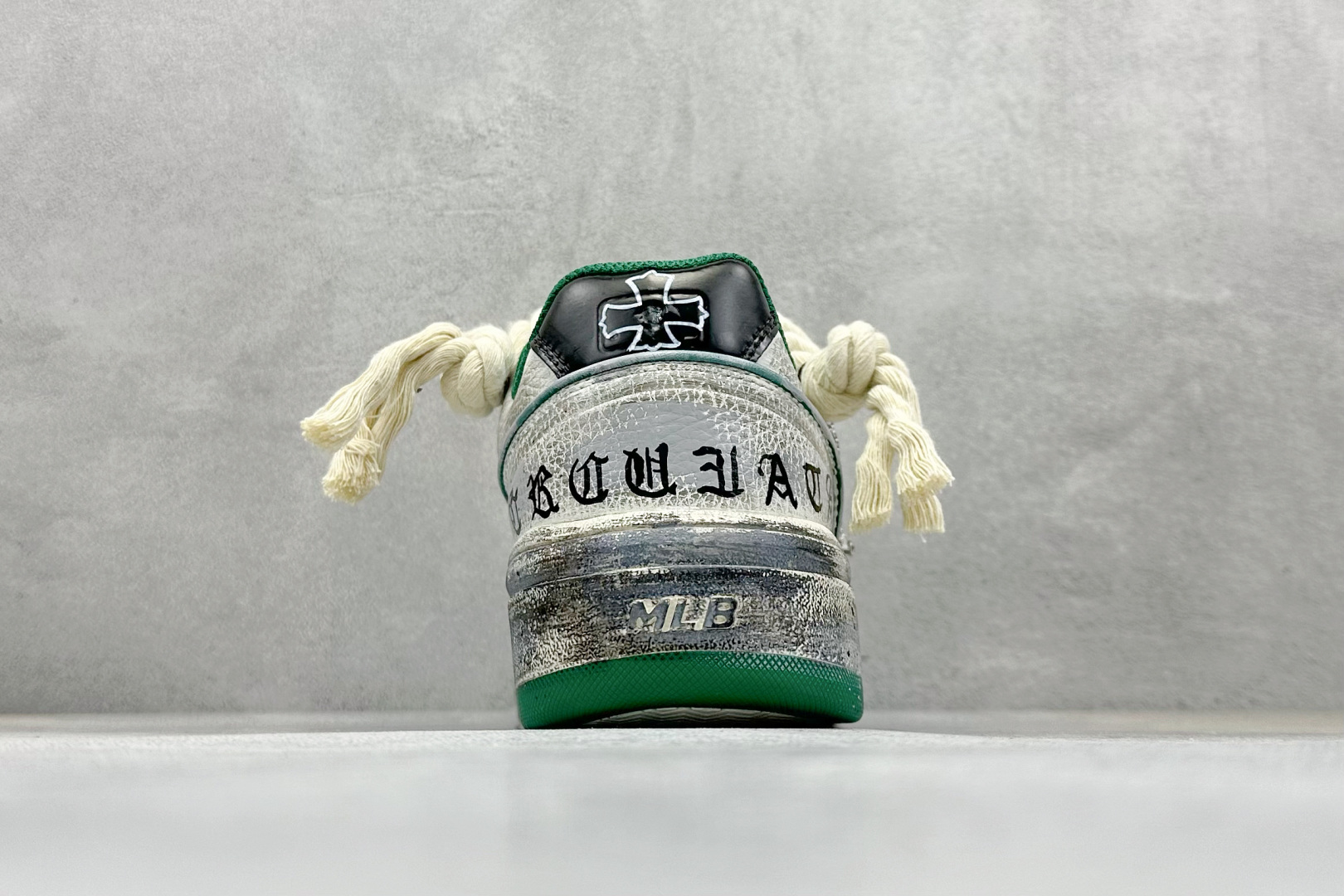 300 MLB NY 印花网红学长鞋 绑带定制涂鸦恶作剧