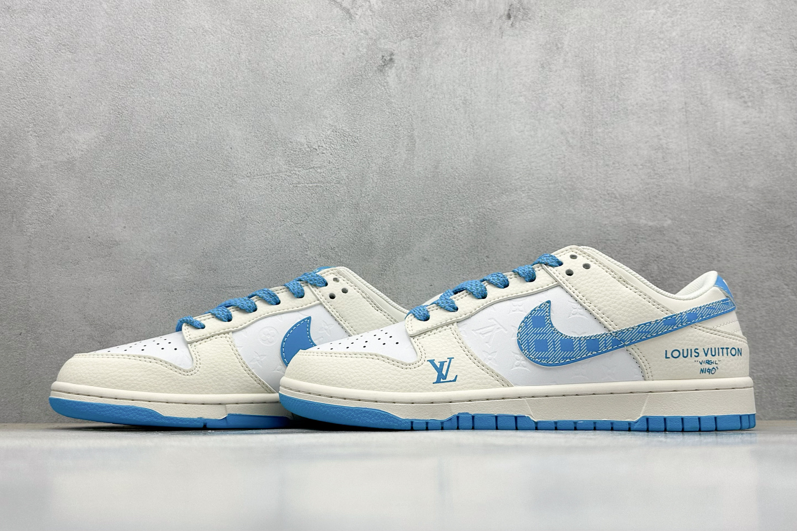 240 Nike SB Dunk Low x Louis Vuitt米白蓝 HS2506-212