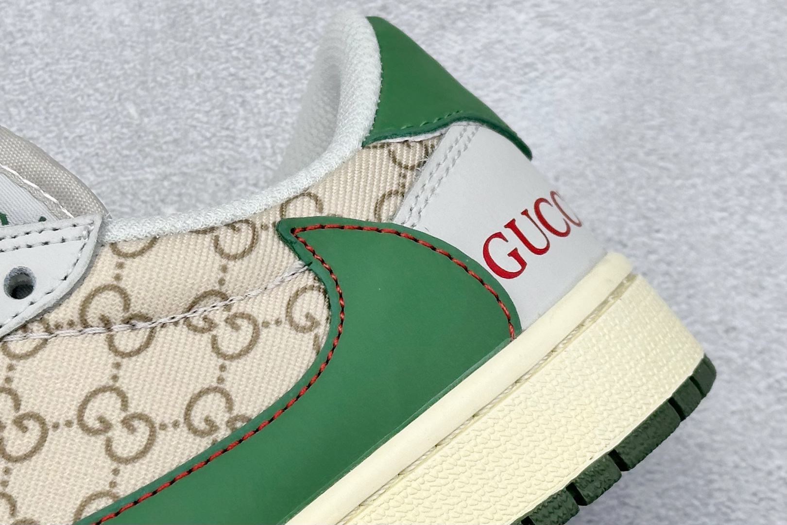 280 XC版Travis Scott x Fragment Design x Air Jordan 1 Low SP AJ1 乔1 古驰联名 花纹绿棕 低帮文化休闲板鞋  DZ5899-001