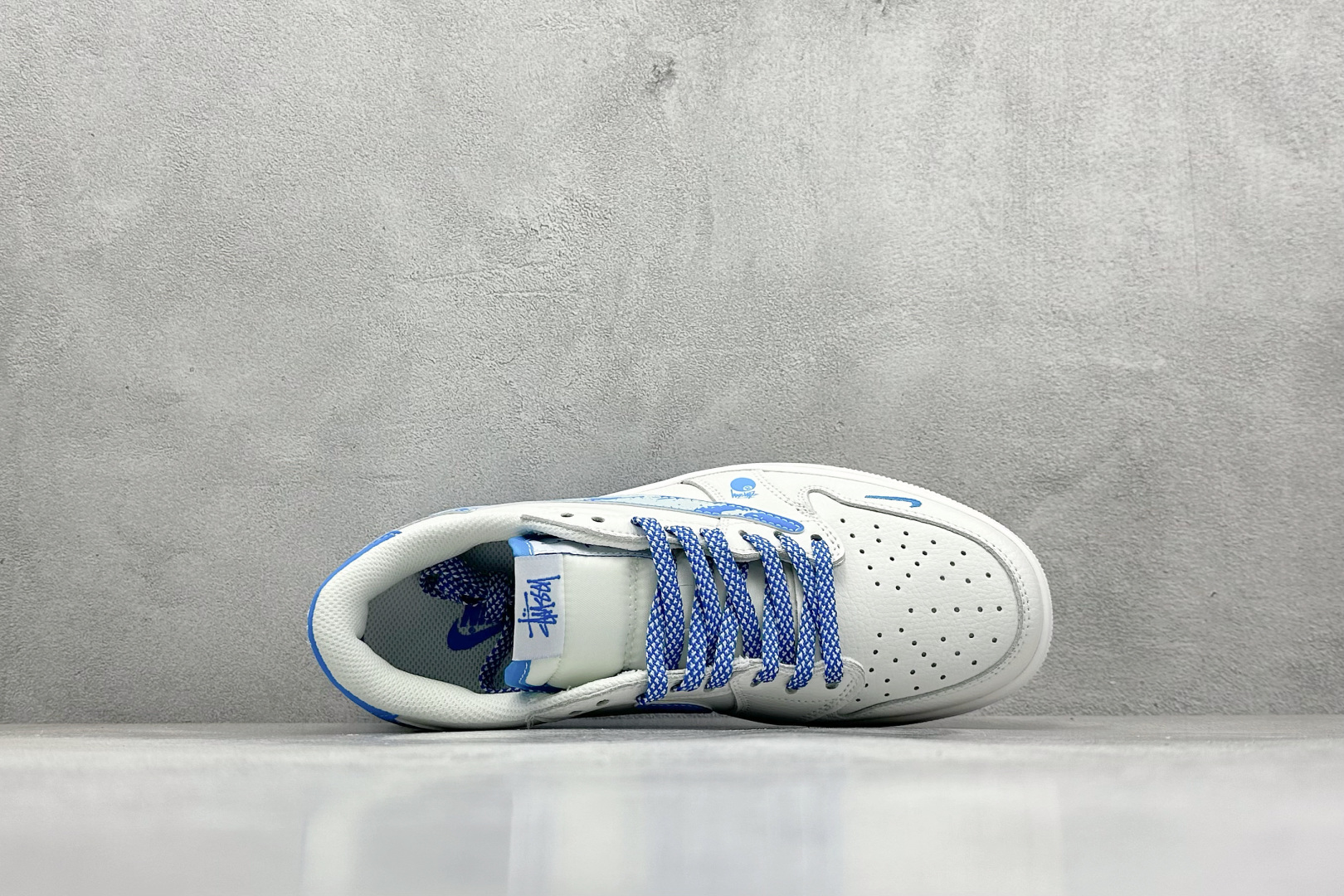 280 XC版Travis Scott x Fragment Design x Air Jordan 1 Low SP AJ1 乔1 斯图西联名 冰山蓝 低帮文化休闲板鞋  DZ5899-007