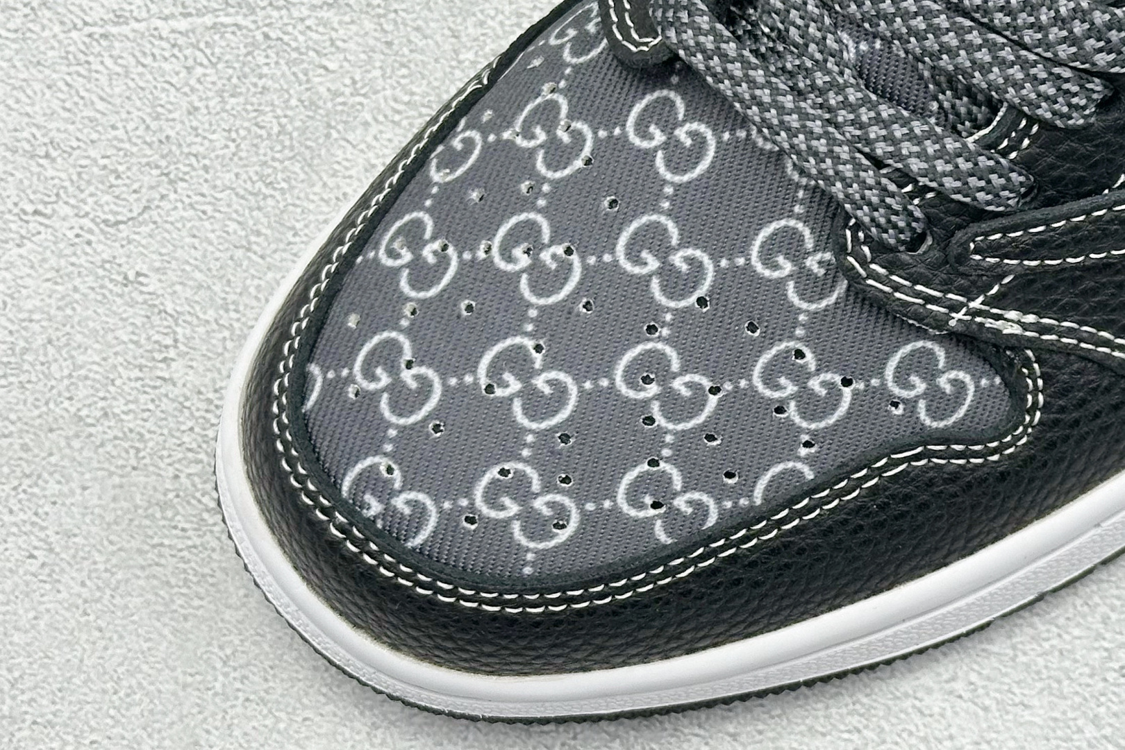 280 XC版Travis Scott x Fragment Design x Air Jordan 1 Low SP AJ1 乔1 古驰联名 黑荔纹 低帮文化休闲板鞋 DZ5899-002
