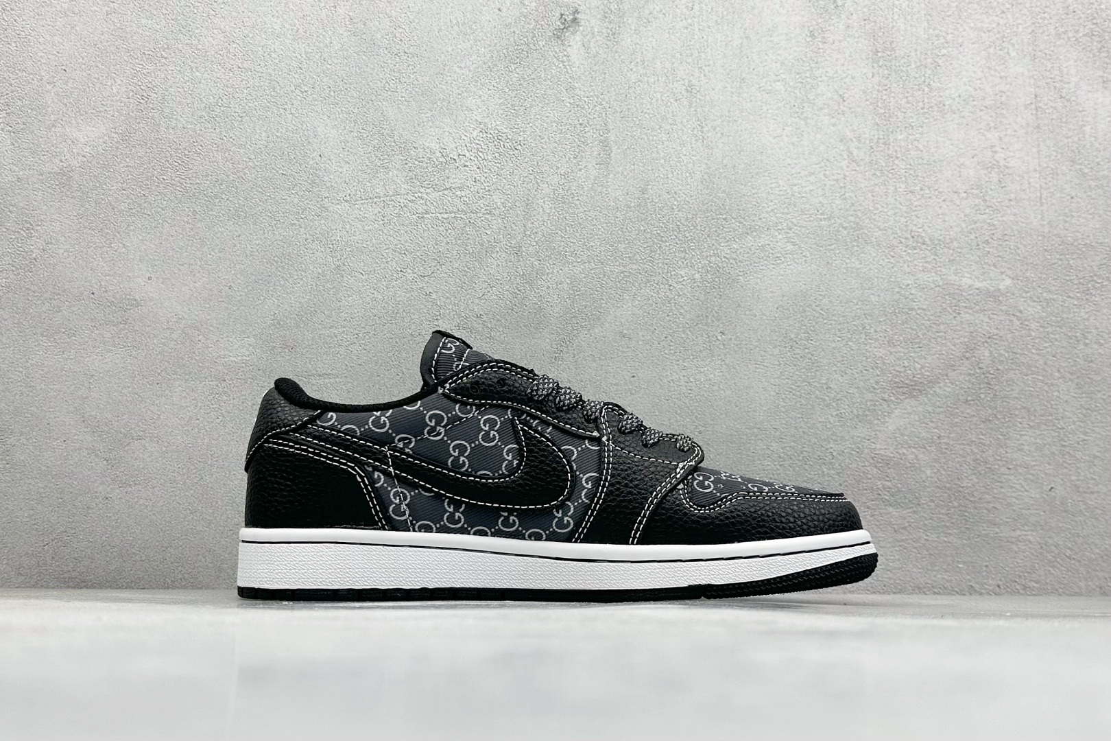 280 XC版Travis Scott x Fragment Design x Air Jordan 1 Low SP AJ1 乔1 古驰联名 黑荔纹 低帮文化休闲板鞋 DZ5899-002