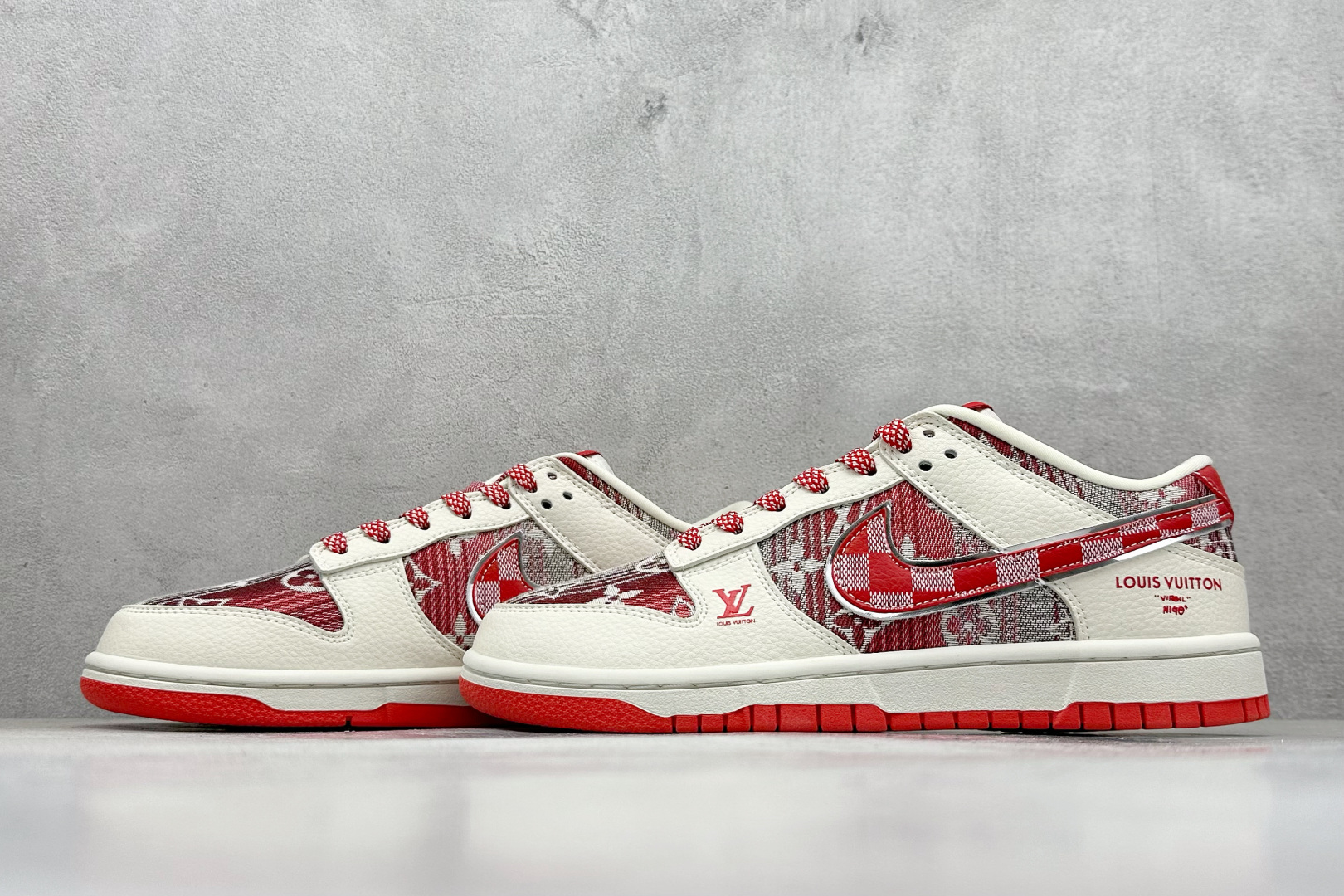 240 Nike SB Dunk Low “路易威登LV联名---米白红帆布印花”  DS6608-003