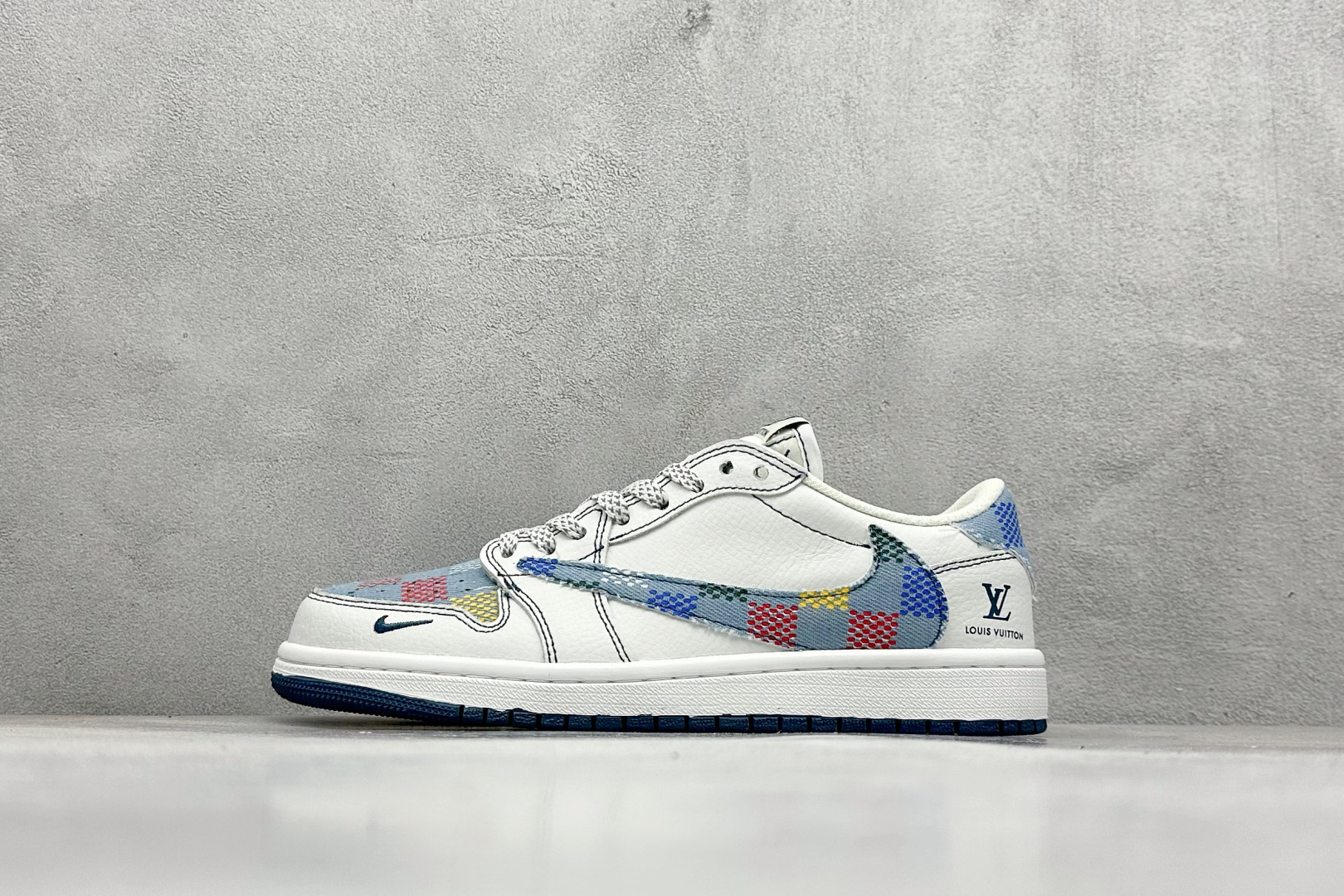 280 XC版Travis Scott x Fragment Design x Air Jordan 1 Low SP AJ1 乔1 LV联名 黑线彩勾 低帮文化休闲板鞋  DZ5899-011