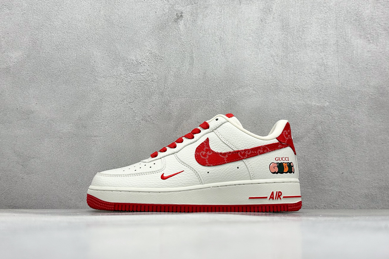 260 SC版Nike Air Force 1'07 Low 古驰联名 白红 空军一号低帮休闲板鞋  SC0601-570