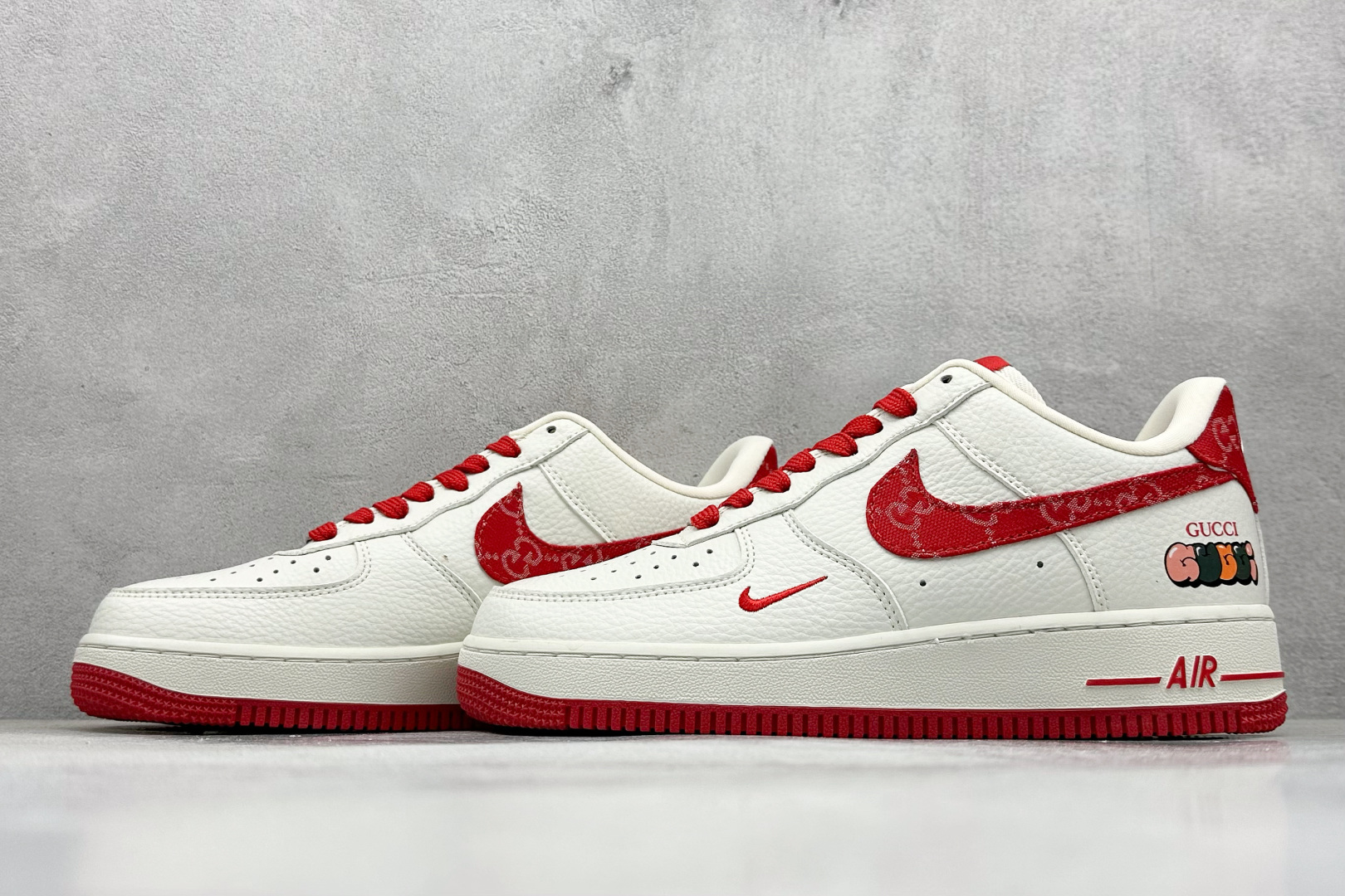 260 SC版Nike Air Force 1'07 Low 古驰联名 白红 空军一号低帮休闲板鞋  SC0601-570