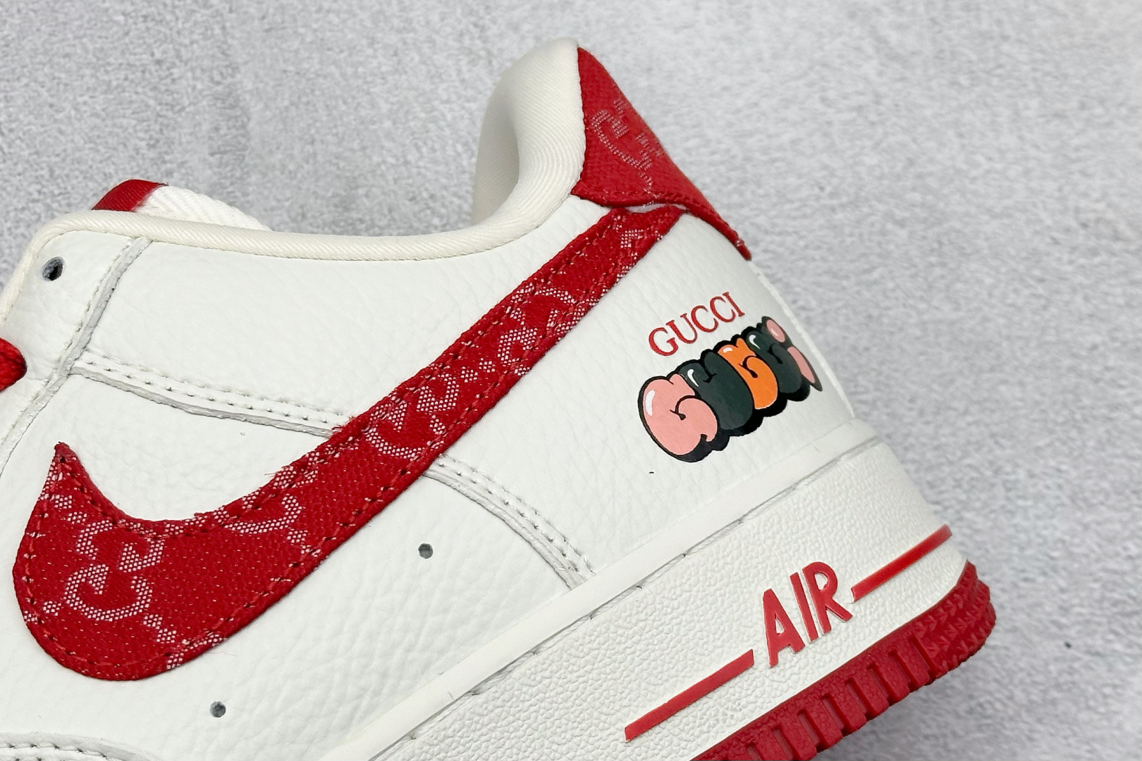 260 SC版Nike Air Force 1'07 Low 古驰联名 白红 空军一号低帮休闲板鞋  SC0601-570