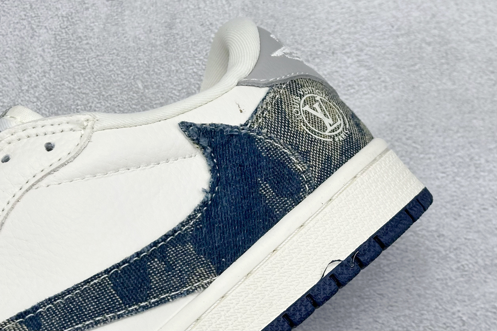 280 SC版Travis Scott x Fragment Design x Air Jordan 1 Low SP AJ1 乔1 LV联名 扎染牛仔 低帮文化休闲板鞋  LD2028-048
