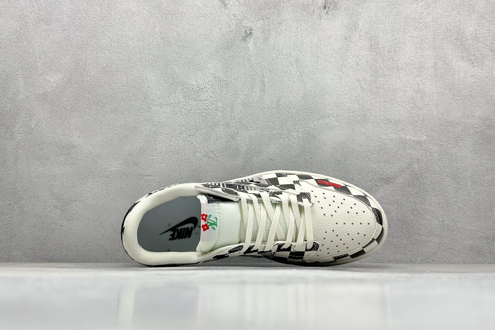 280 SC版Travis Scott x Fragment Design x Air Jordan 1 Low SP AJ1 乔1 LV联名 黑白格牛仔 低帮文化休闲板鞋  LD2028-043
