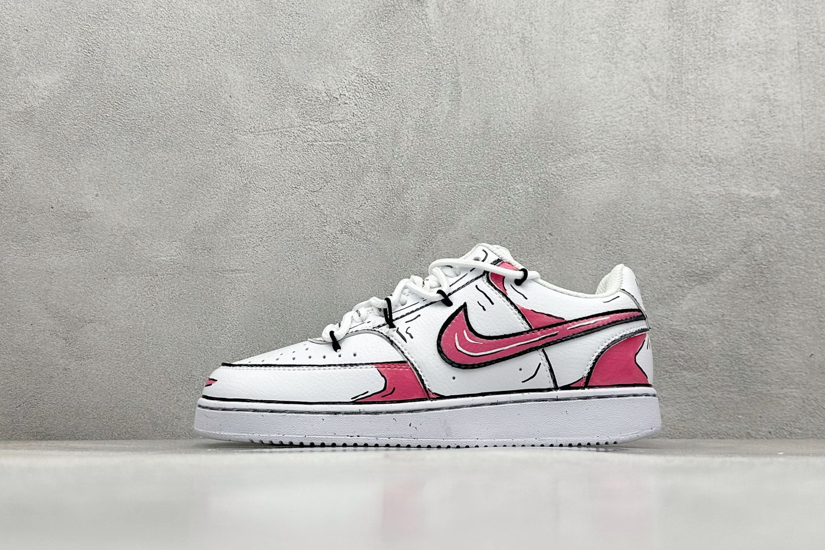 210 Nike Court VisiLow 定制涂鸦绑带 校园风低帮复古篮球板鞋 DH3158-101