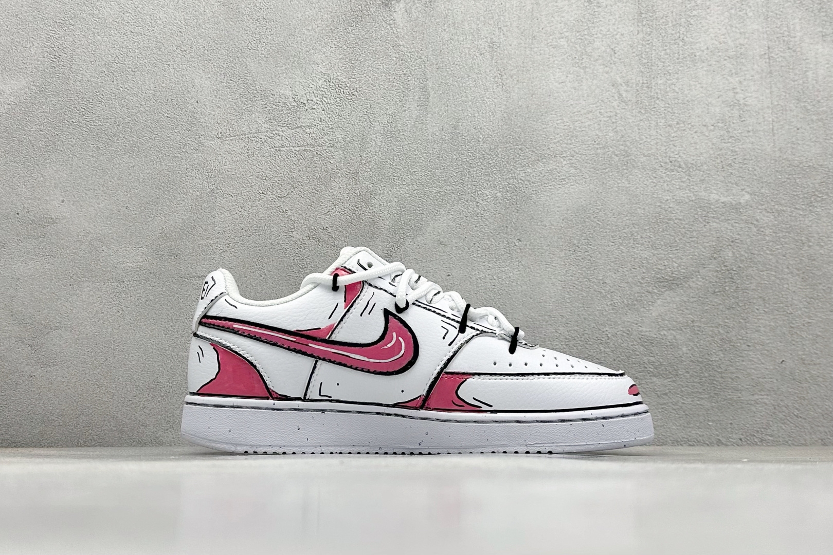 210 Nike Court VisiLow 定制涂鸦绑带 校园风低帮复古篮球板鞋 DH3158-101