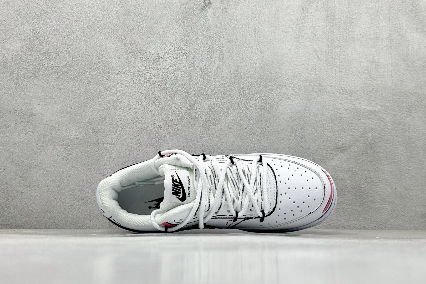 210 Nike Court VisiLow 定制涂鸦绑带 校园风低帮复古篮球板鞋 DH3158-101