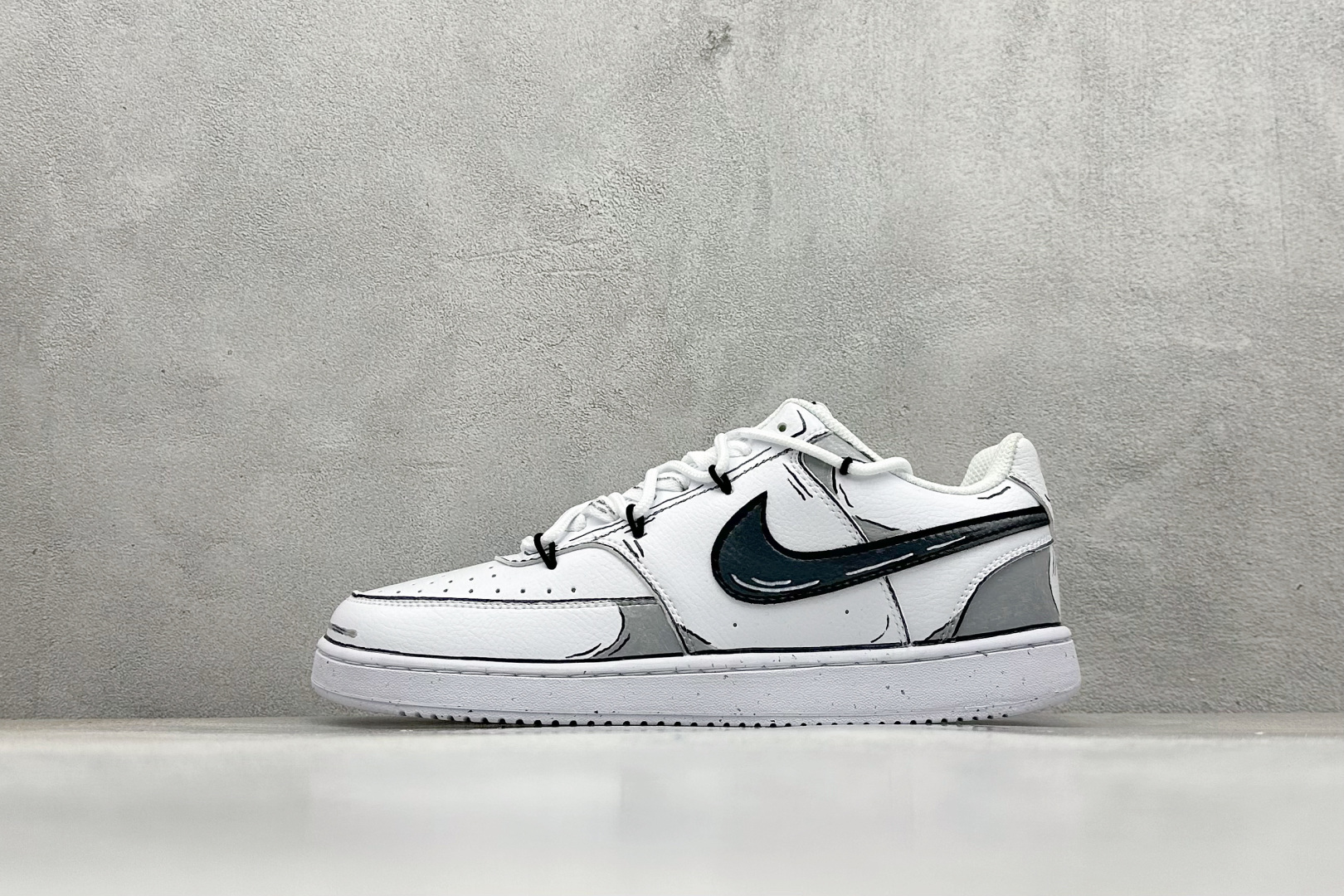 210 Nike Court VisiLow 定制涂鸦绑带 校园风低帮复古篮球板鞋 DH2987-101