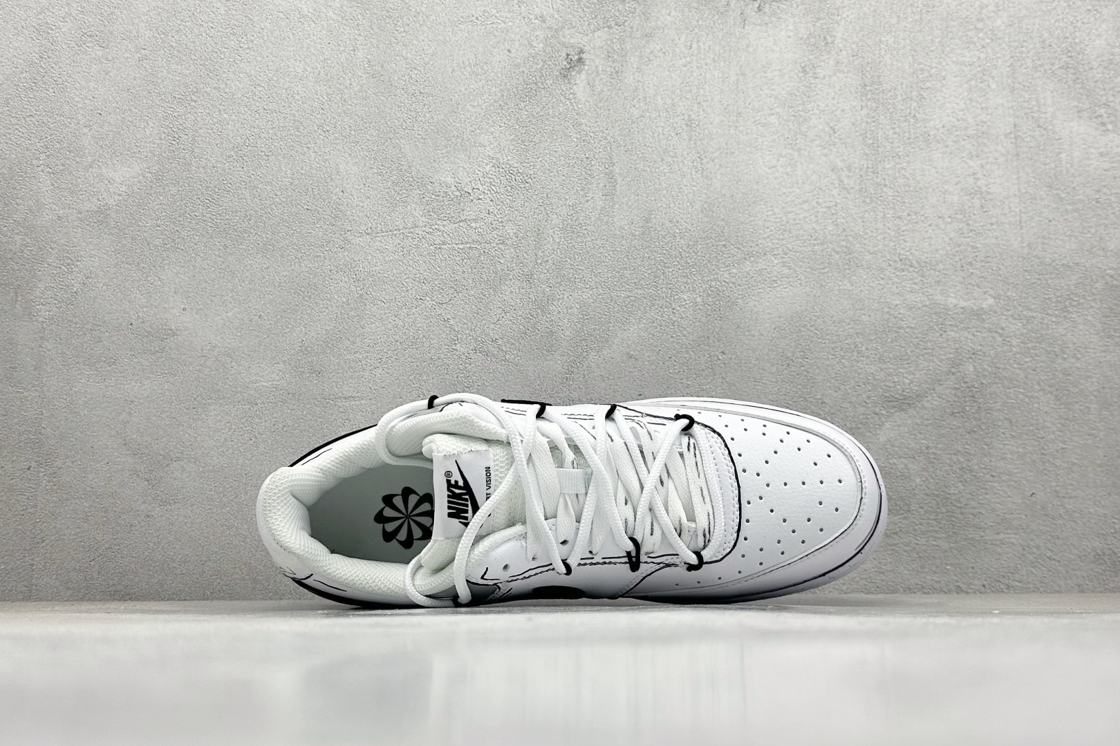 210 Nike Court VisiLow 定制涂鸦绑带 校园风低帮复古篮球板鞋 DH2987-101