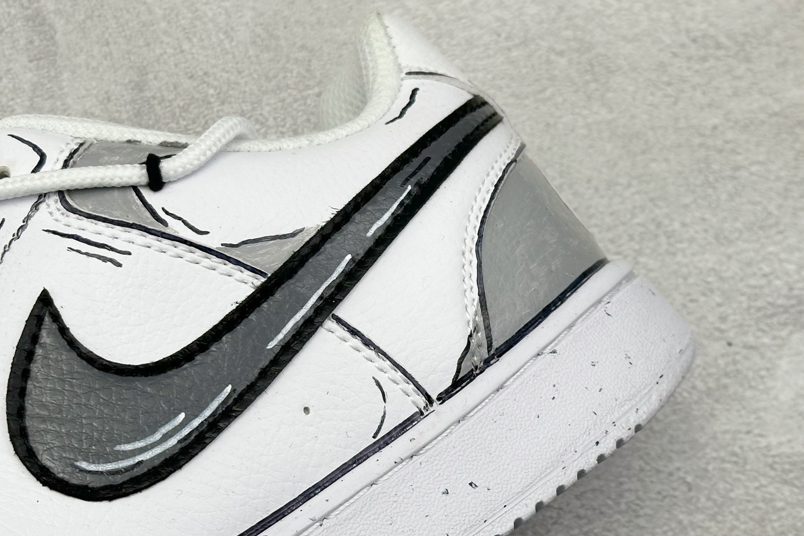 210 Nike Court VisiLow 定制涂鸦绑带 校园风低帮复古篮球板鞋 DH2987-101