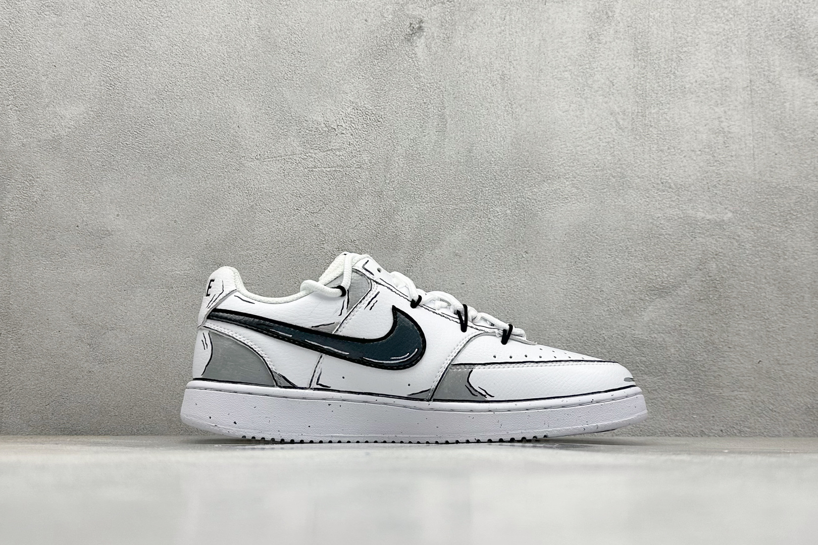 210 Nike Court VisiLow 定制涂鸦绑带 校园风低帮复古篮球板鞋 DH2987-101
