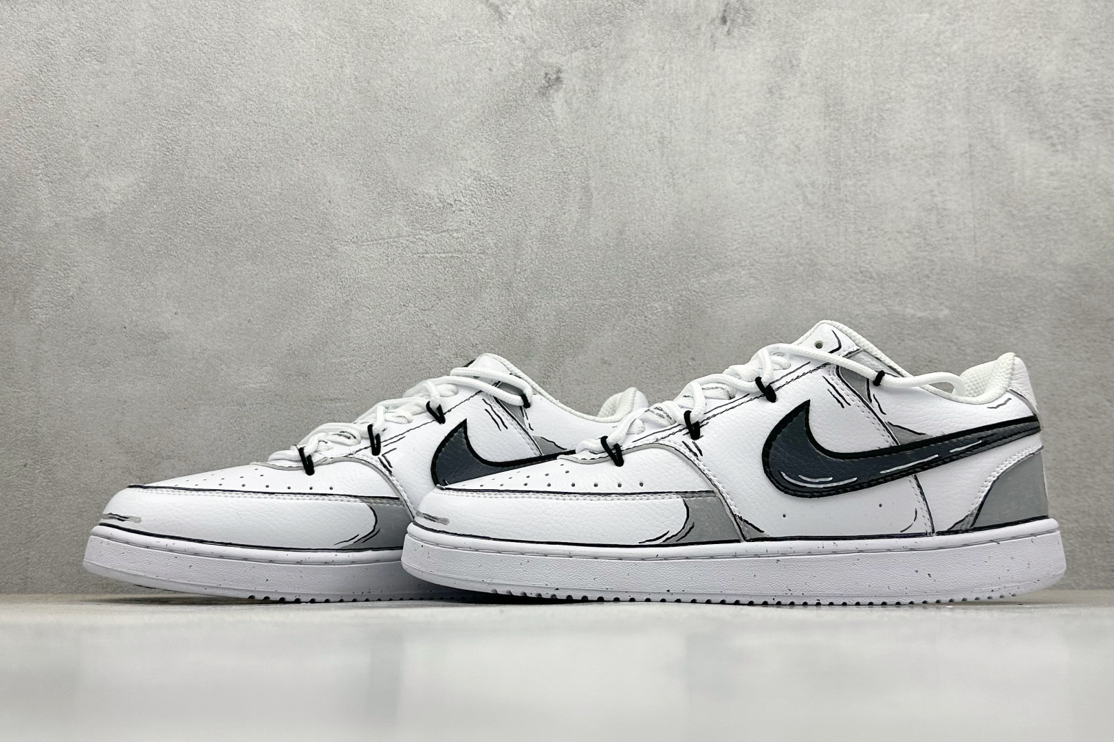 210 Nike Court VisiLow 定制涂鸦绑带 校园风低帮复古篮球板鞋 DH2987-101