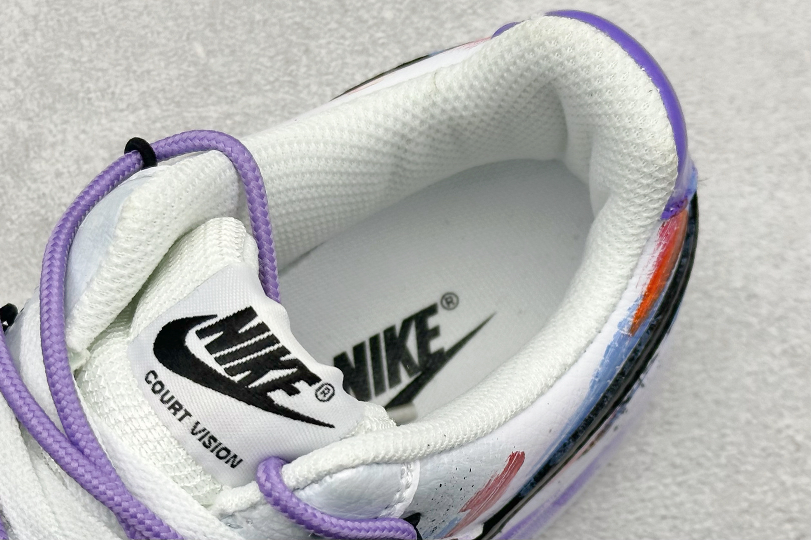 260 Nike Court VisiLow 定制涂鸦绑带 校园风低帮复古篮球板鞋 DH3158-101